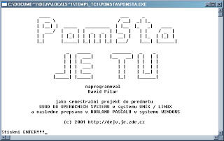 Textová hra – Pomsta je tu